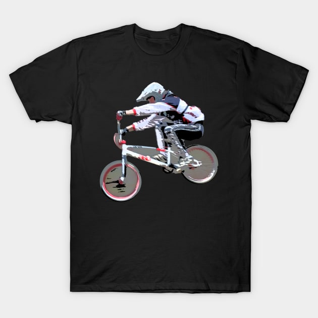 bmx race racing freestyle T-Shirt by rickylabellevie